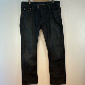 Men's Diesel Viker- R-box regular straight black jeans size W 33 L32
